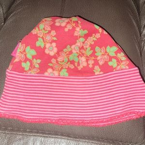 ⚘️ Oilily Reversible Beanie Hat Striped Floral 12 Months